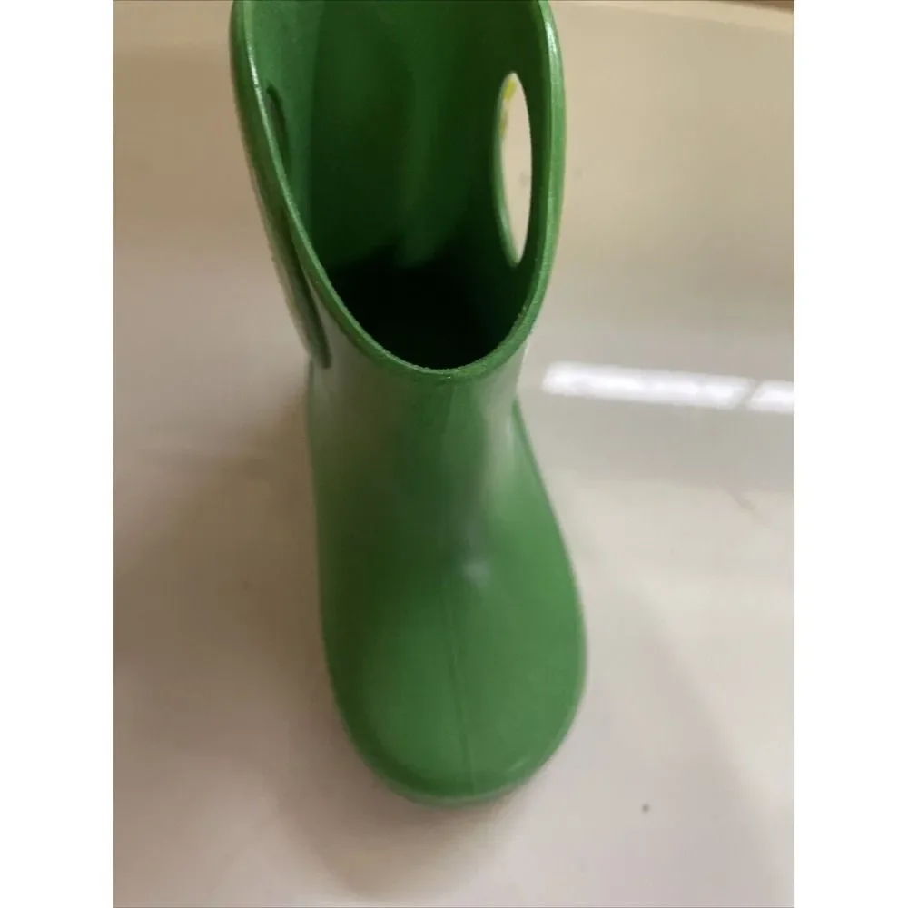 SINGLE LEFT BOOT Okabashi Kids Kendall Rain‎ Boot Green Dinosaur Size 5